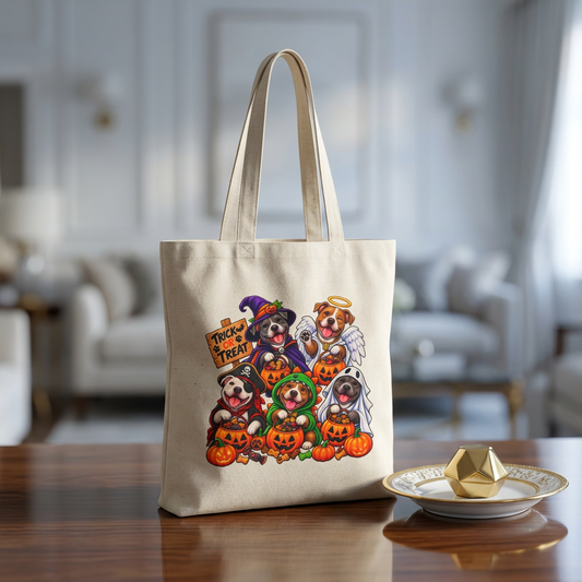 Trick or Treat Pittie Tote Bag